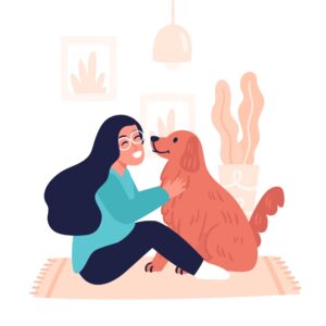 Hondentaal praten met hond blije hond